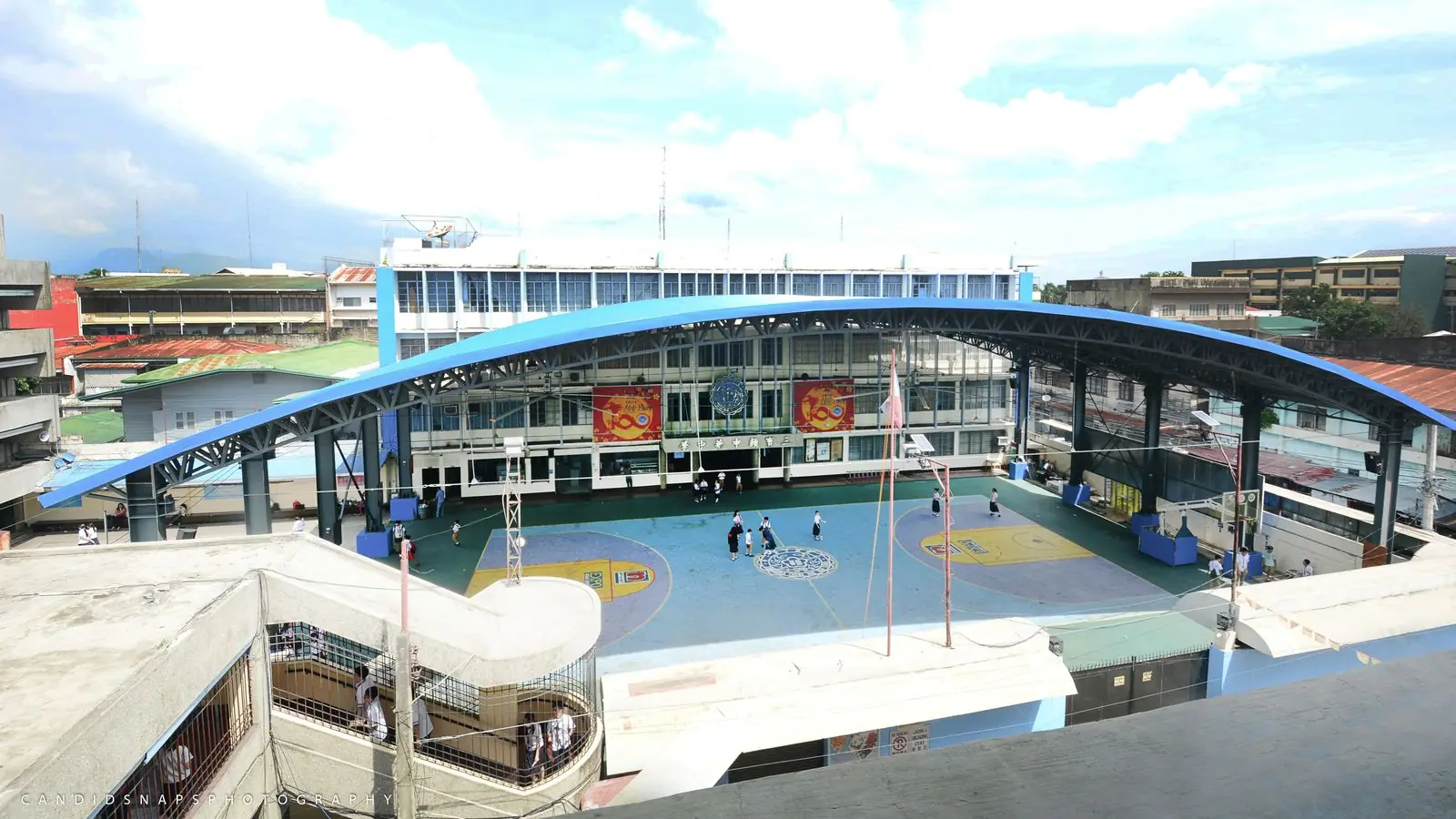 The Zamboanga Chong Hua High School campus seen from the upper floors